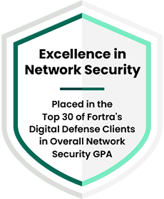 Excellence in Network Security badge
